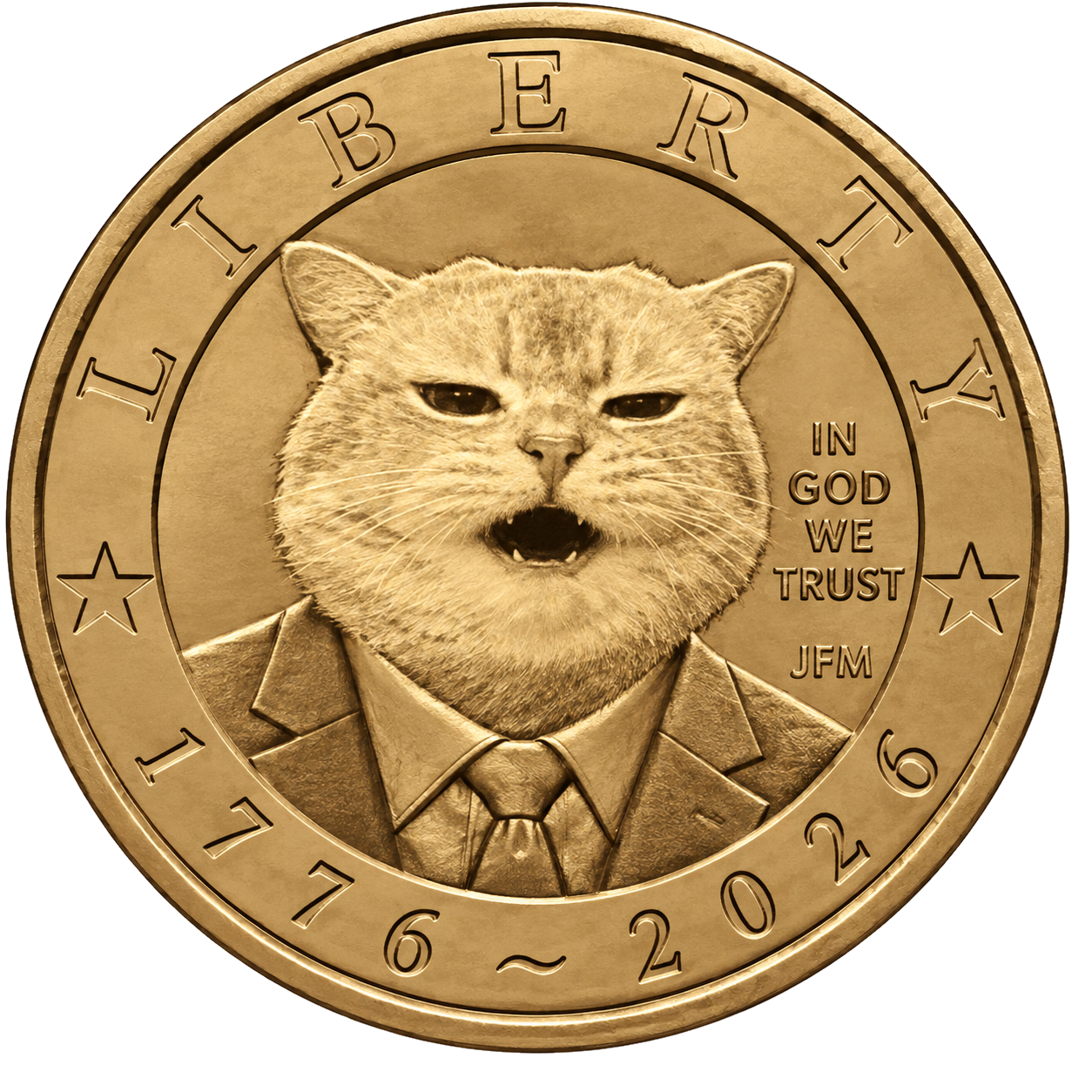 Original gold cat coin